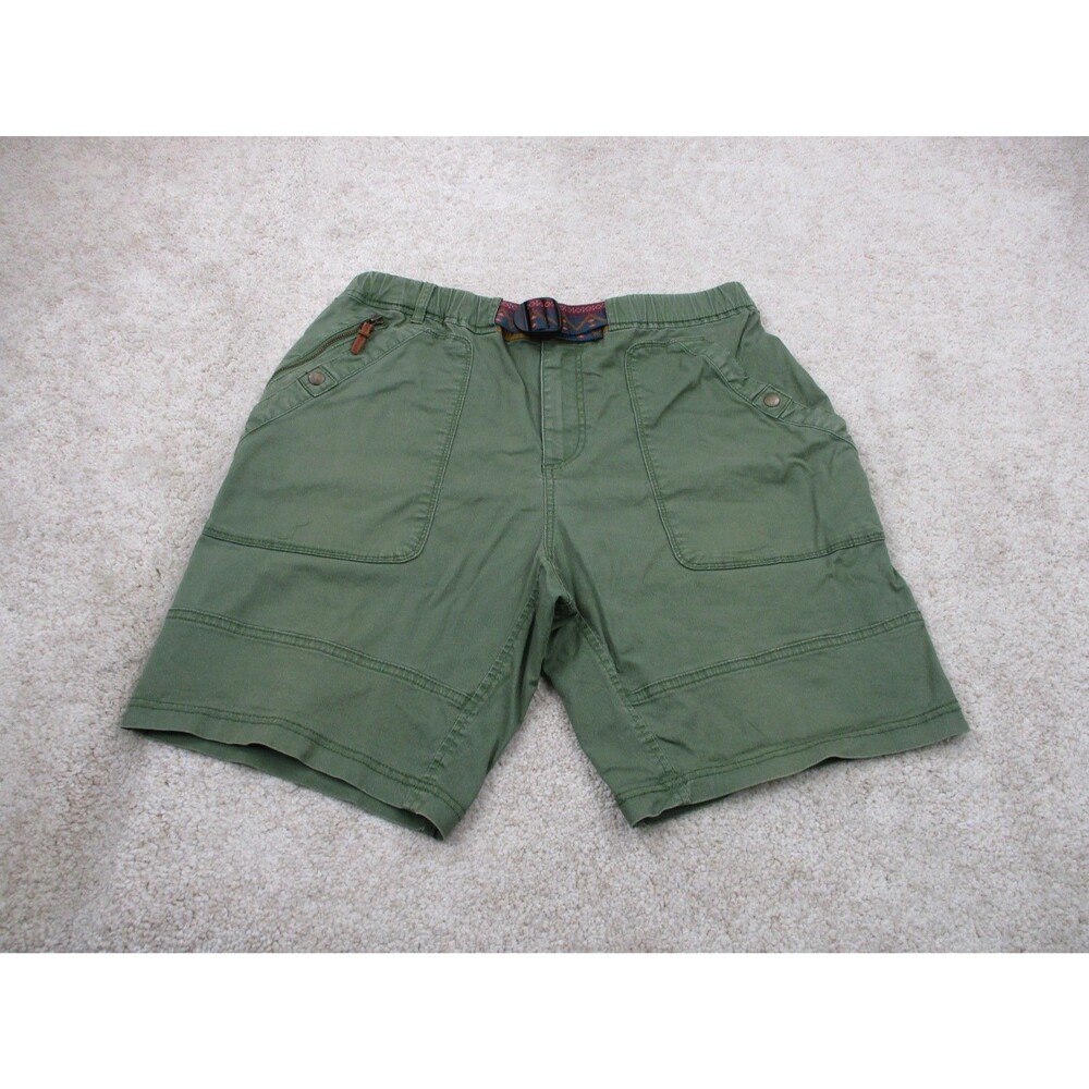 Without Walls Shorts Mens Large L Green Utility Belted Hiking Climbing Gorpcore